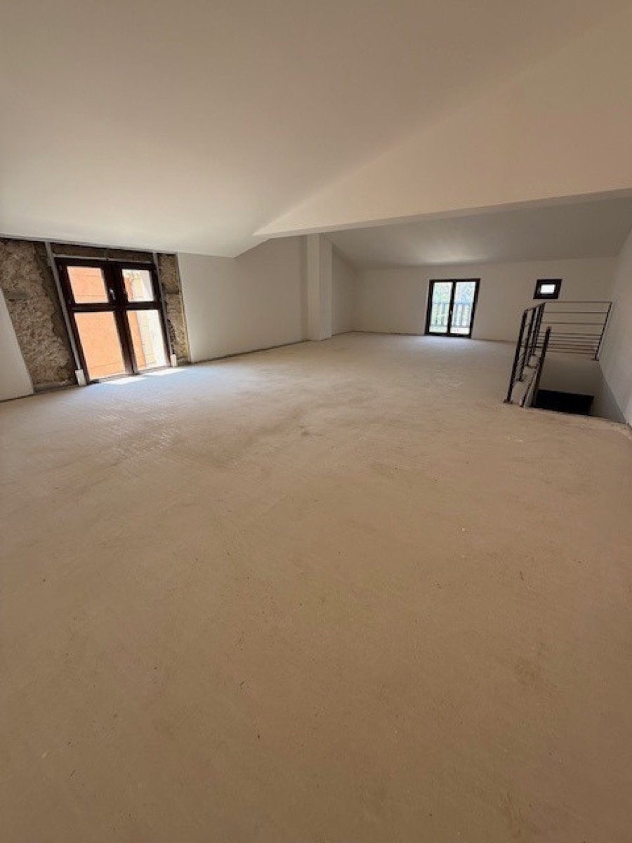 Upper level of the 125 m² house, volumes under the eaves